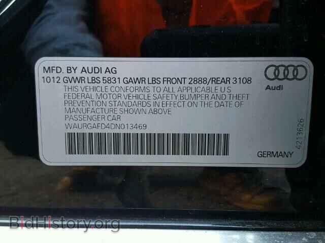 2013 AUDI A8 - VIN: WAURGAFD4DN013469 - Фото 10