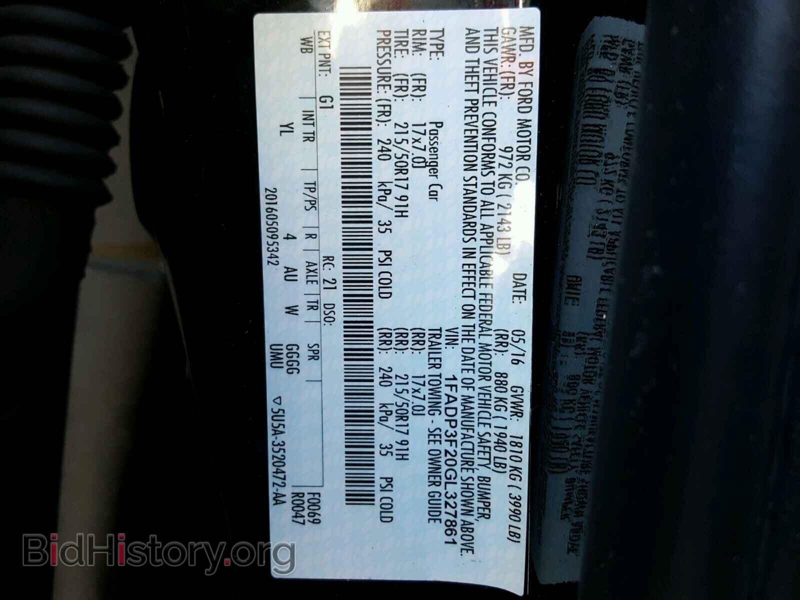 2016 FORD FOCUS - VIN: 1FADP3F20GL327861 - Photo 10