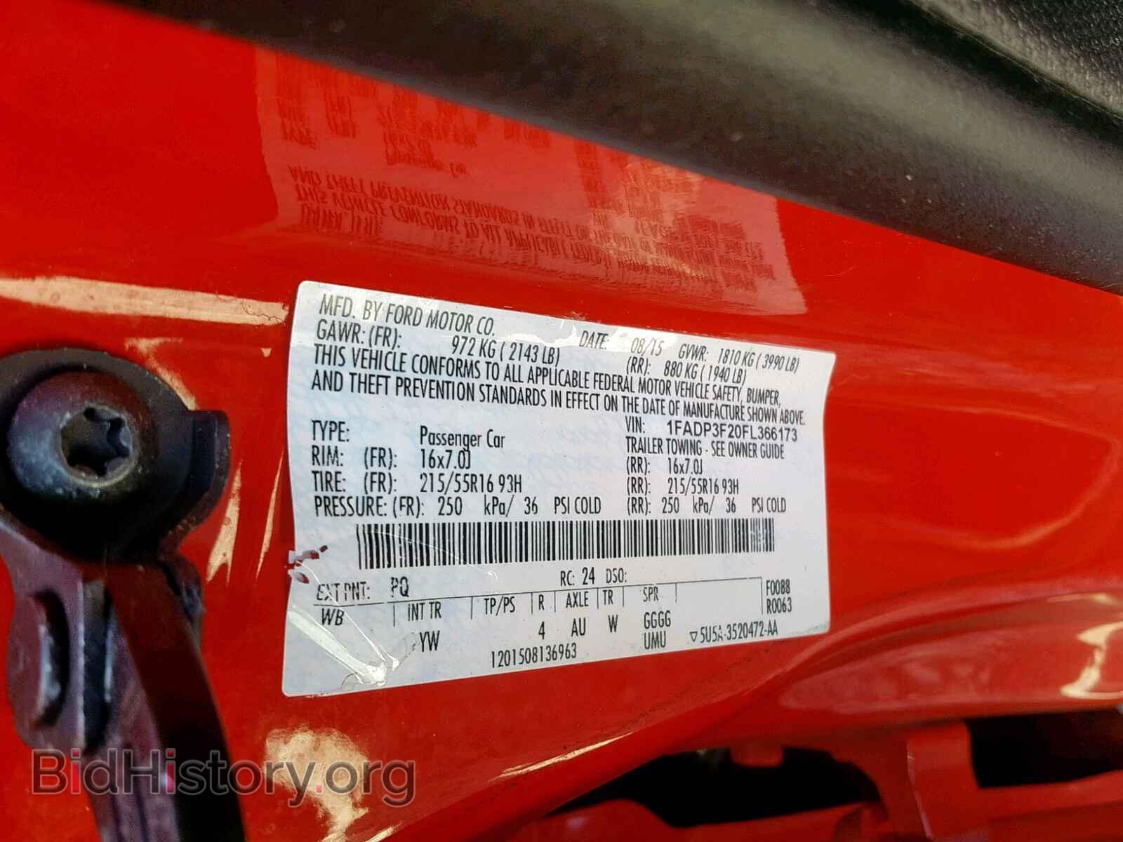 2015 FORD FOCUS SE - VIN: 1FADP3F20FL366173 - Фото 10