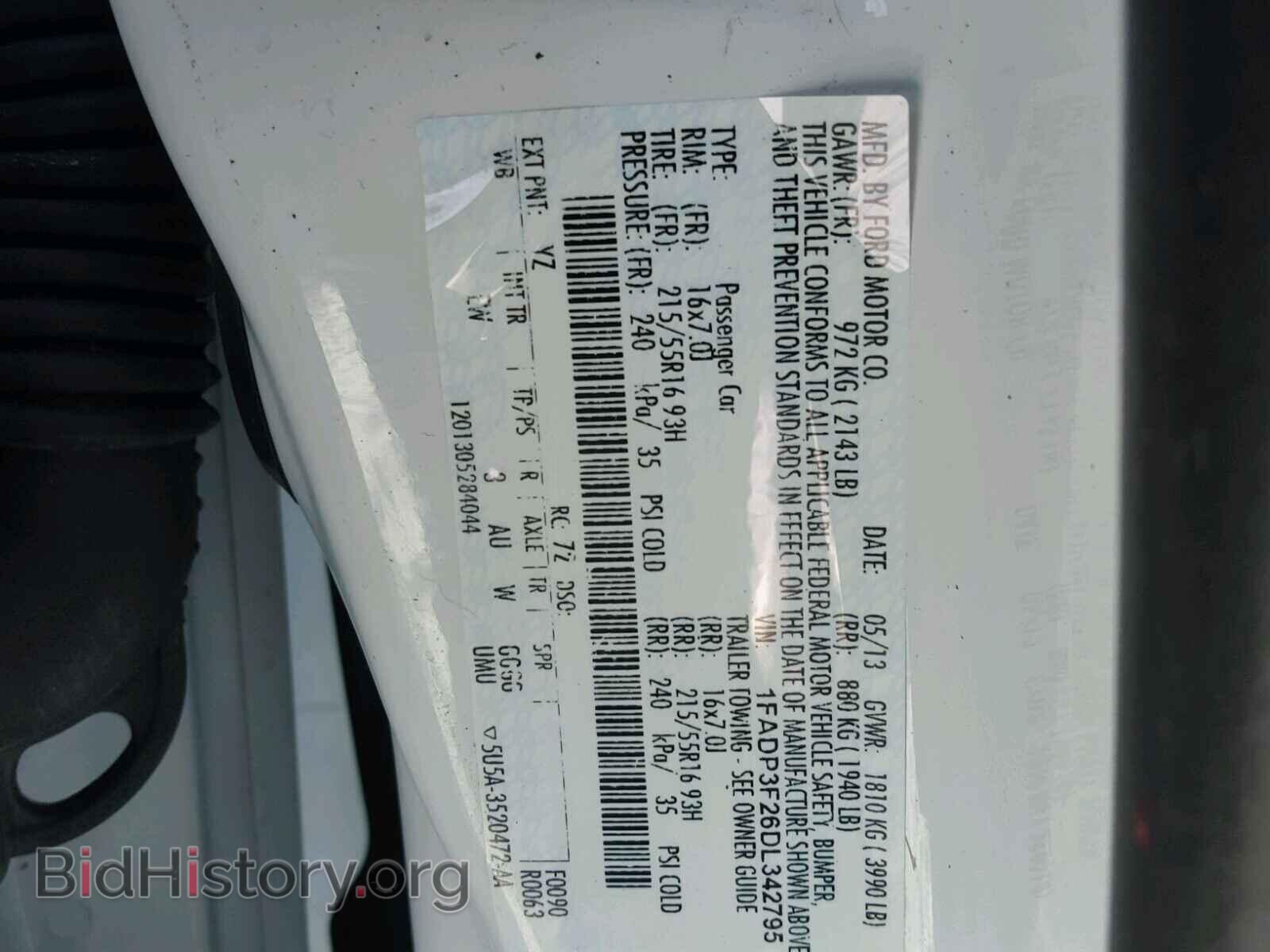 2013 FORD FOCUS - VIN: 1FADP3F26DL342795 - Фото 10