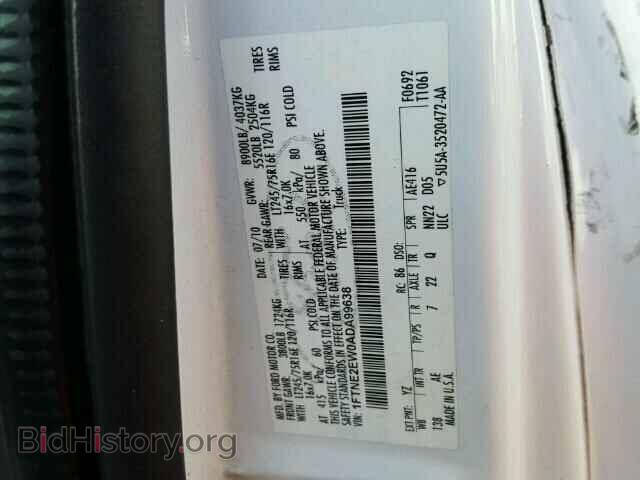 2010 FORD ECONOLINE - VIN: 1FTNE2EW0ADA99638 - Photo 10