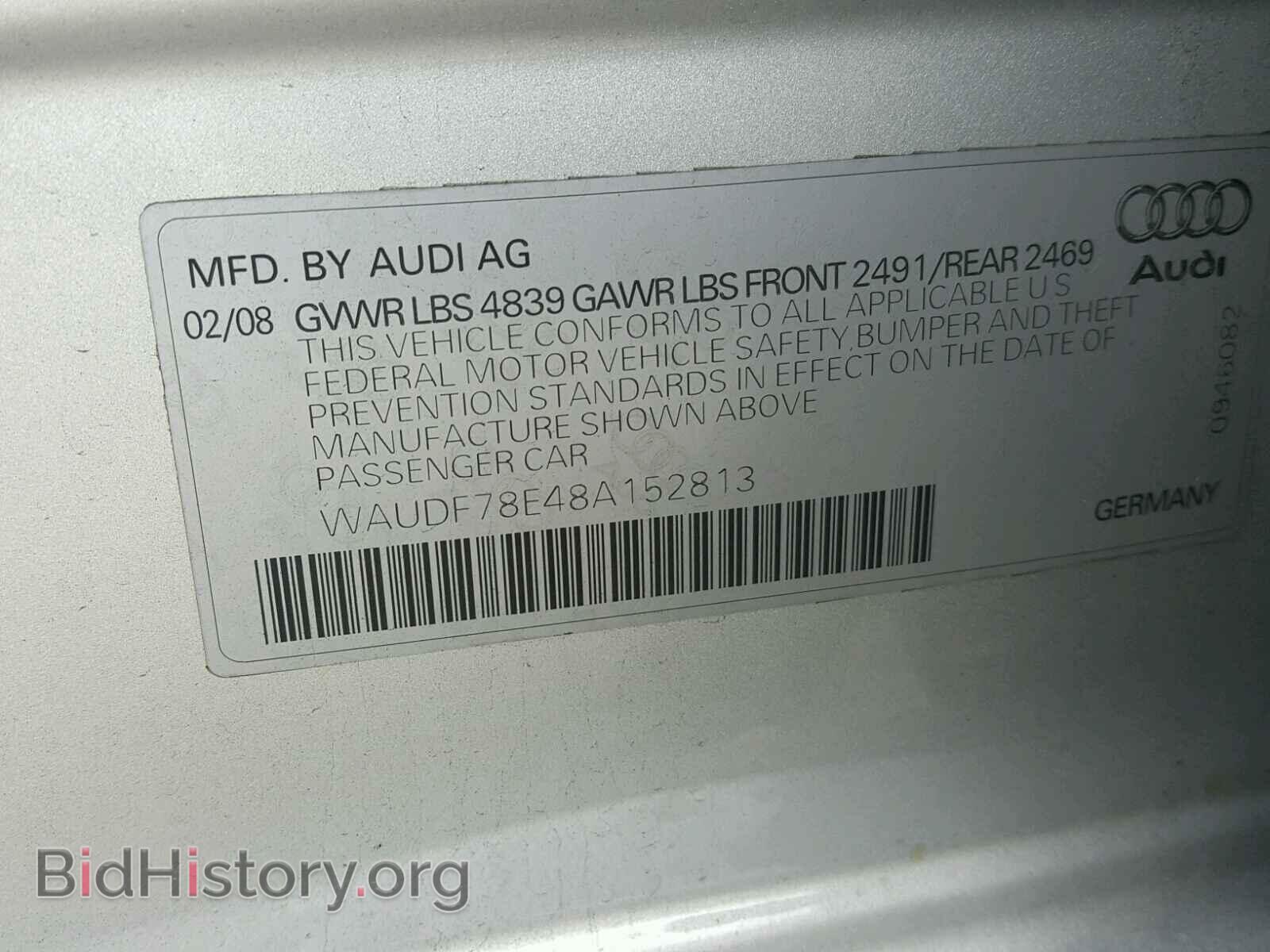 2008 AUDI A4 - VIN: WAUDF78E48A152813 - Photo 10