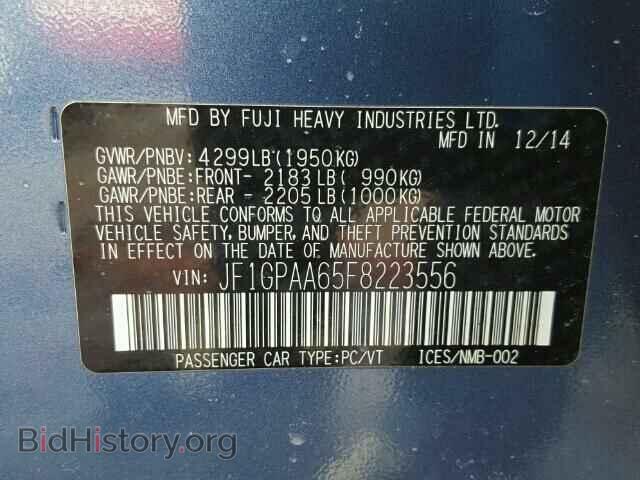 2015 SUBARU IMPREZA - VIN: JF1GPAA65F8223556 - Фото 10