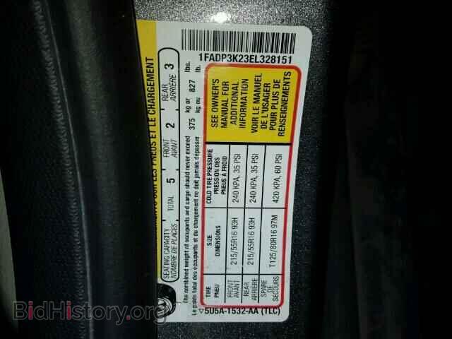 2014 FORD FOCUS - VIN: 1FADP3K23EL328151 - Фото 10