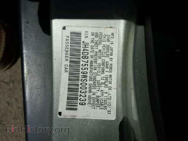 1998 ACURA INTEGRA - VIN: JH4DB7559WS003239 - Фото 10