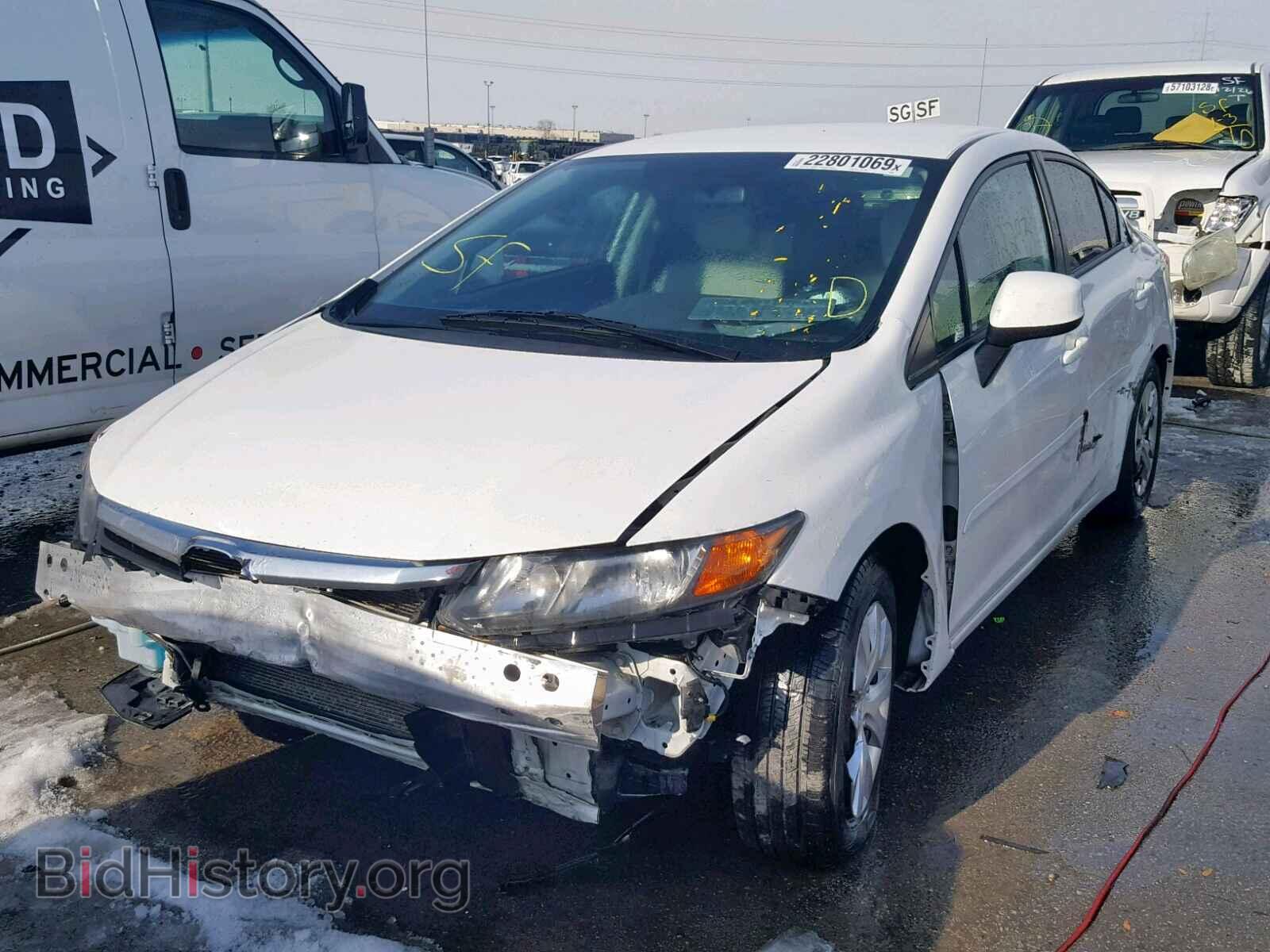 2012 HONDA CIVIC LX - VIN: 2HGFB2F56CH586983 - Фото 2