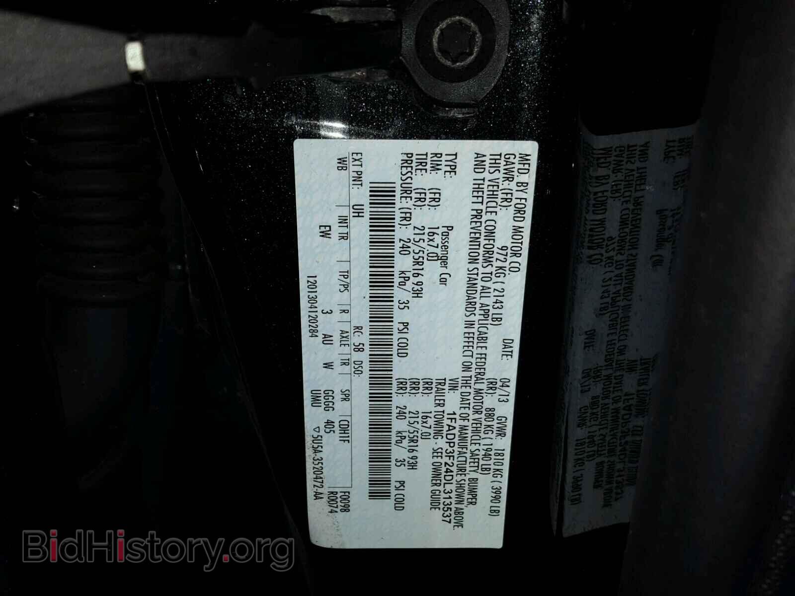 2013 FORD FOCUS - VIN: 1FADP3F24DL313537 - Photo 10