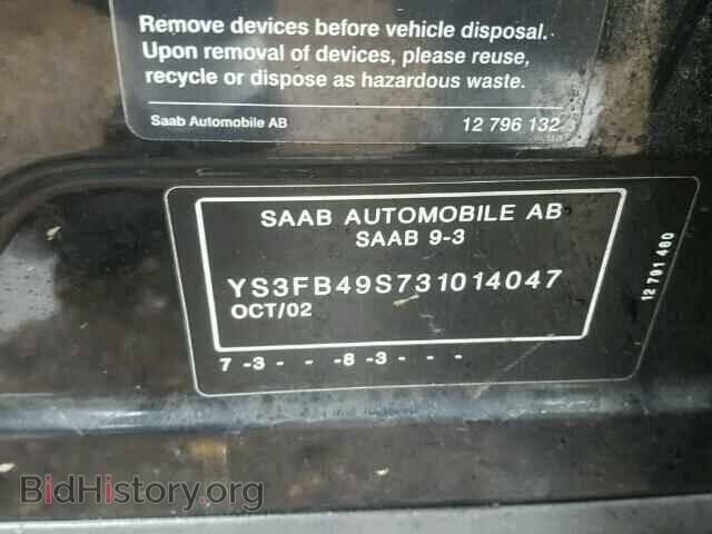 2003 SAAB 9 3 - VIN: YS3FB49S731014047 - Photo 10
