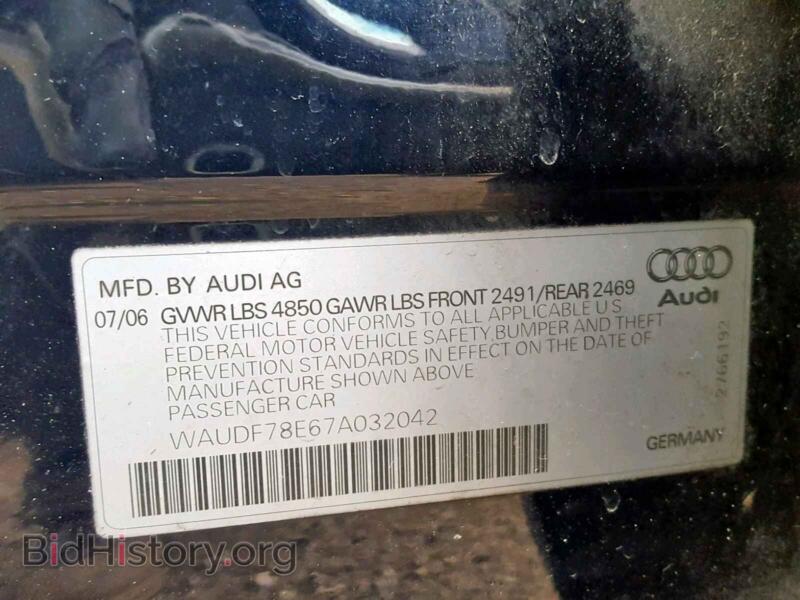 2007 Audi A4 (VIN WAUDF78E67A032042) — photo 10 of 10