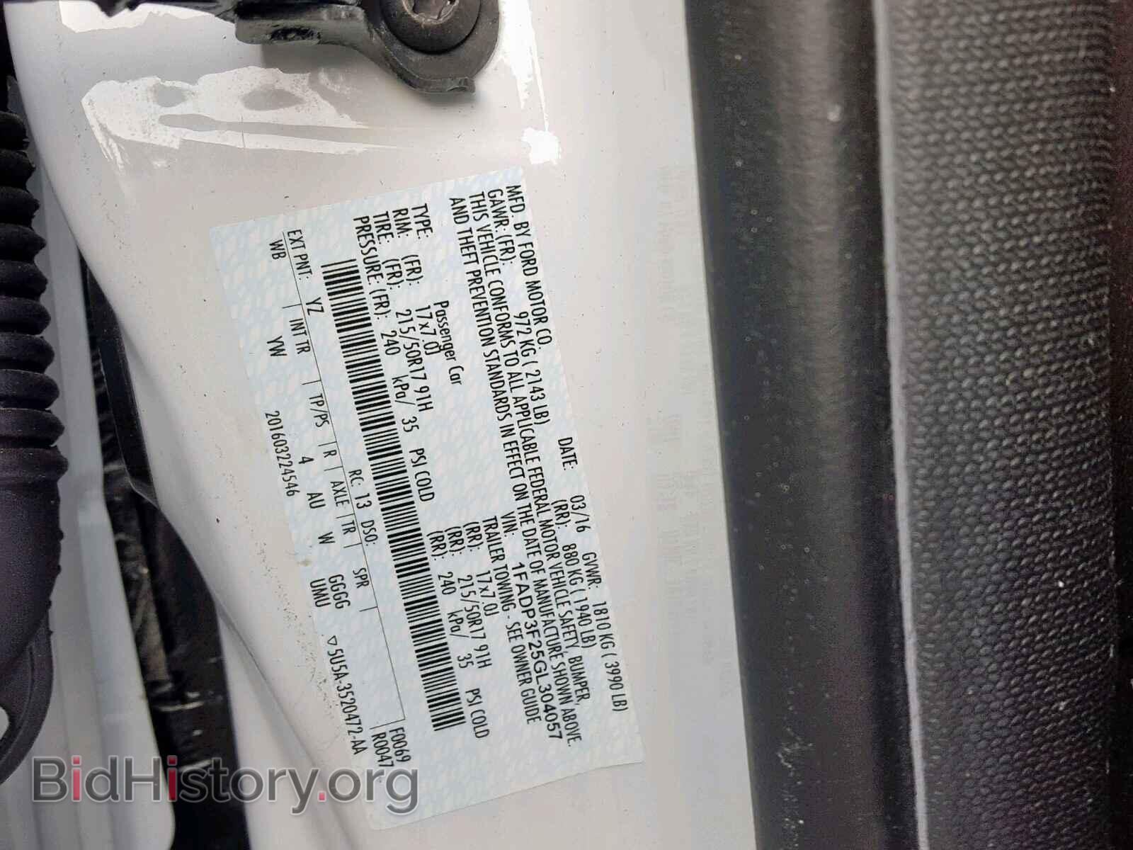 2016 FORD FOCUS - VIN: 1FADP3F25GL304057 - Photo 10