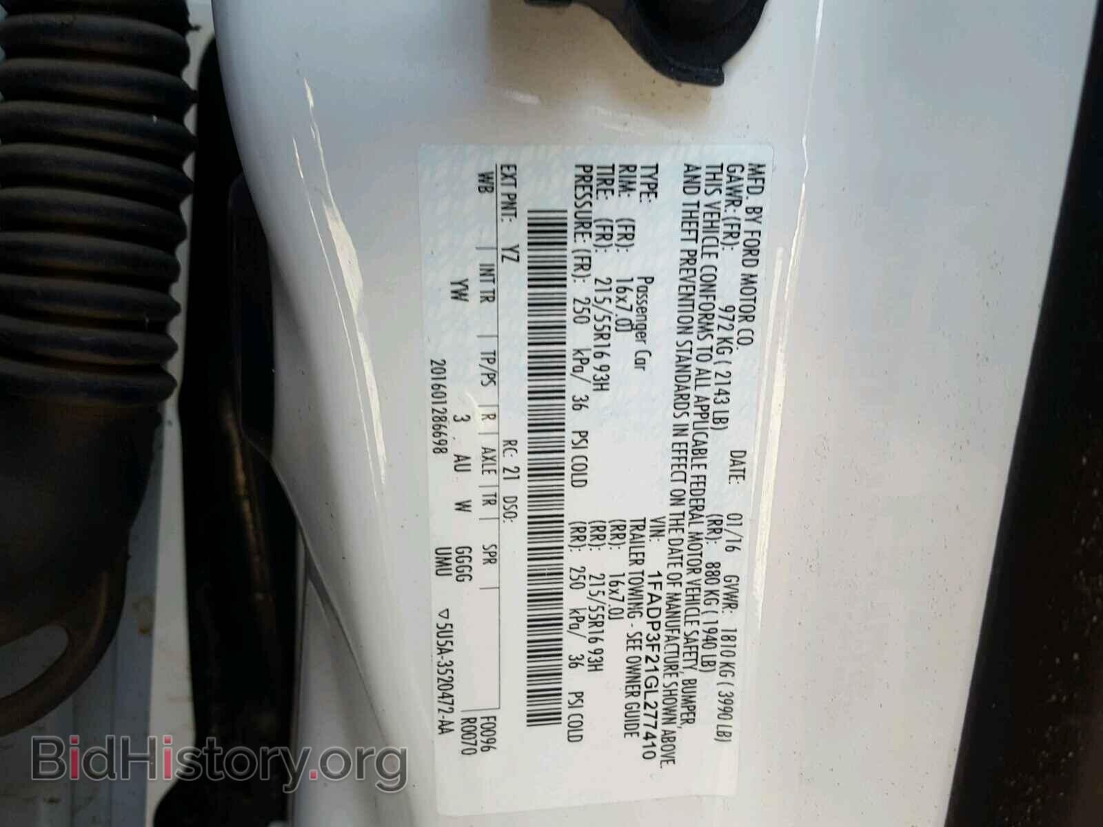 2016 FORD FOCUS - VIN: 1FADP3F21GL277410 - Photo 10