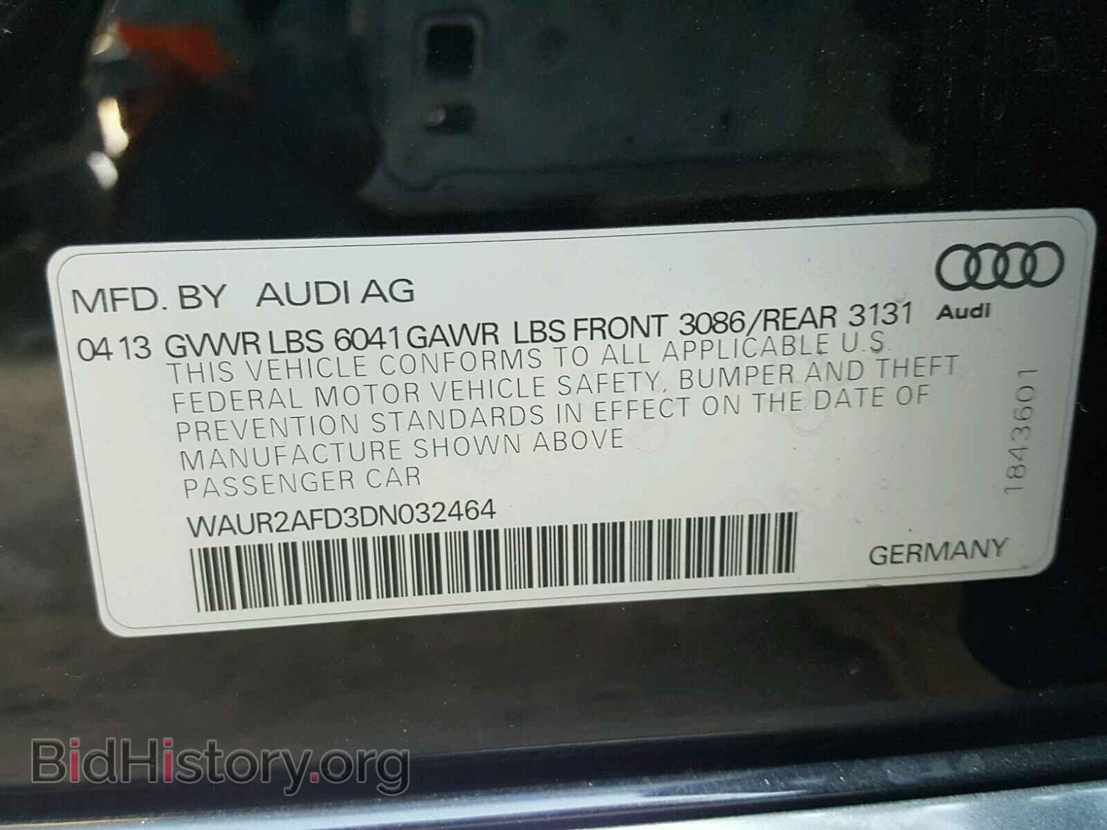 2013 AUDI A8 - VIN: WAUR2AFD3DN032464 - Фото 10