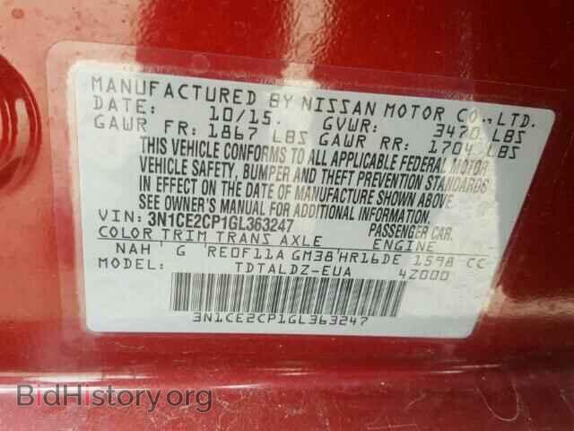 2016 NISSAN VERSA - VIN: 3N1CE2CP1GL363247 - Фото 10