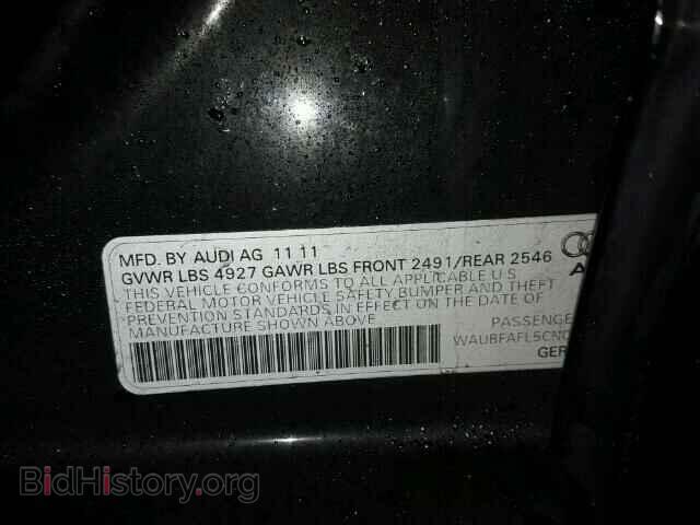 2012 AUDI A4 - VIN: WAUBFAFL5CN016245 - Photo 10