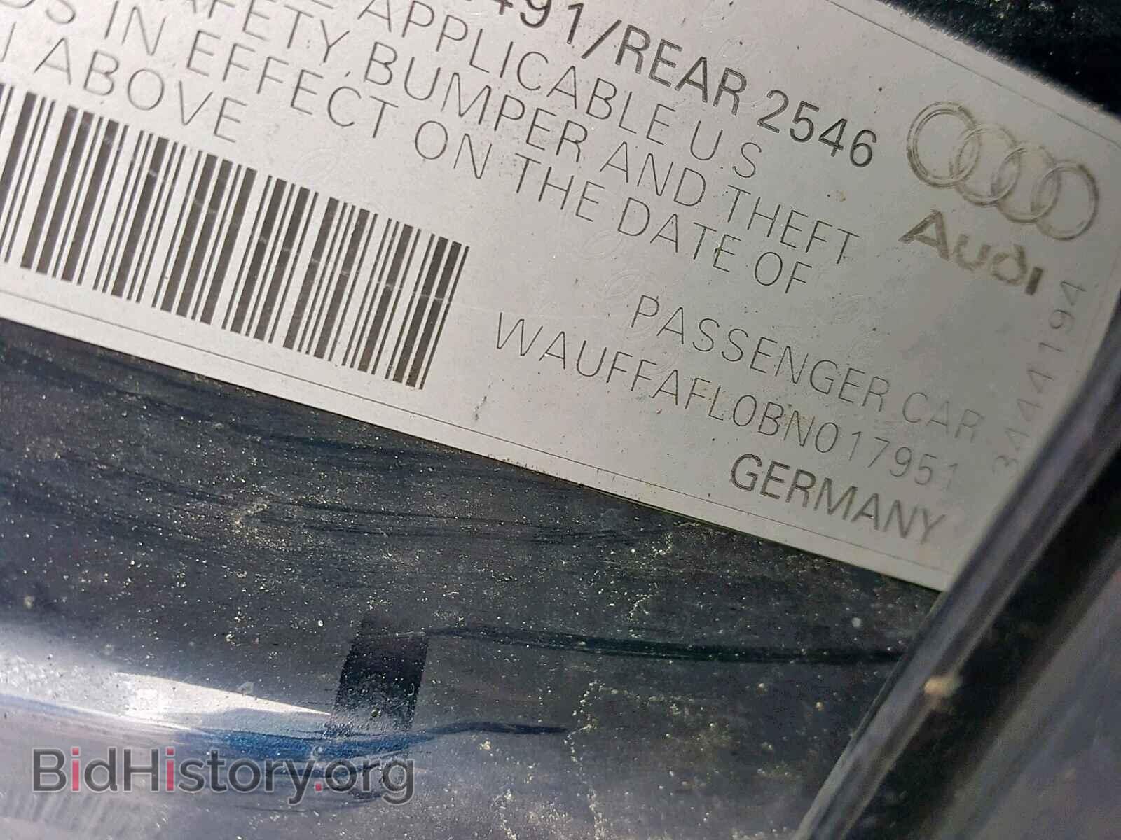 2011 AUDI A4 - VIN: WAUFFAFL0BN017951 - Photo 10