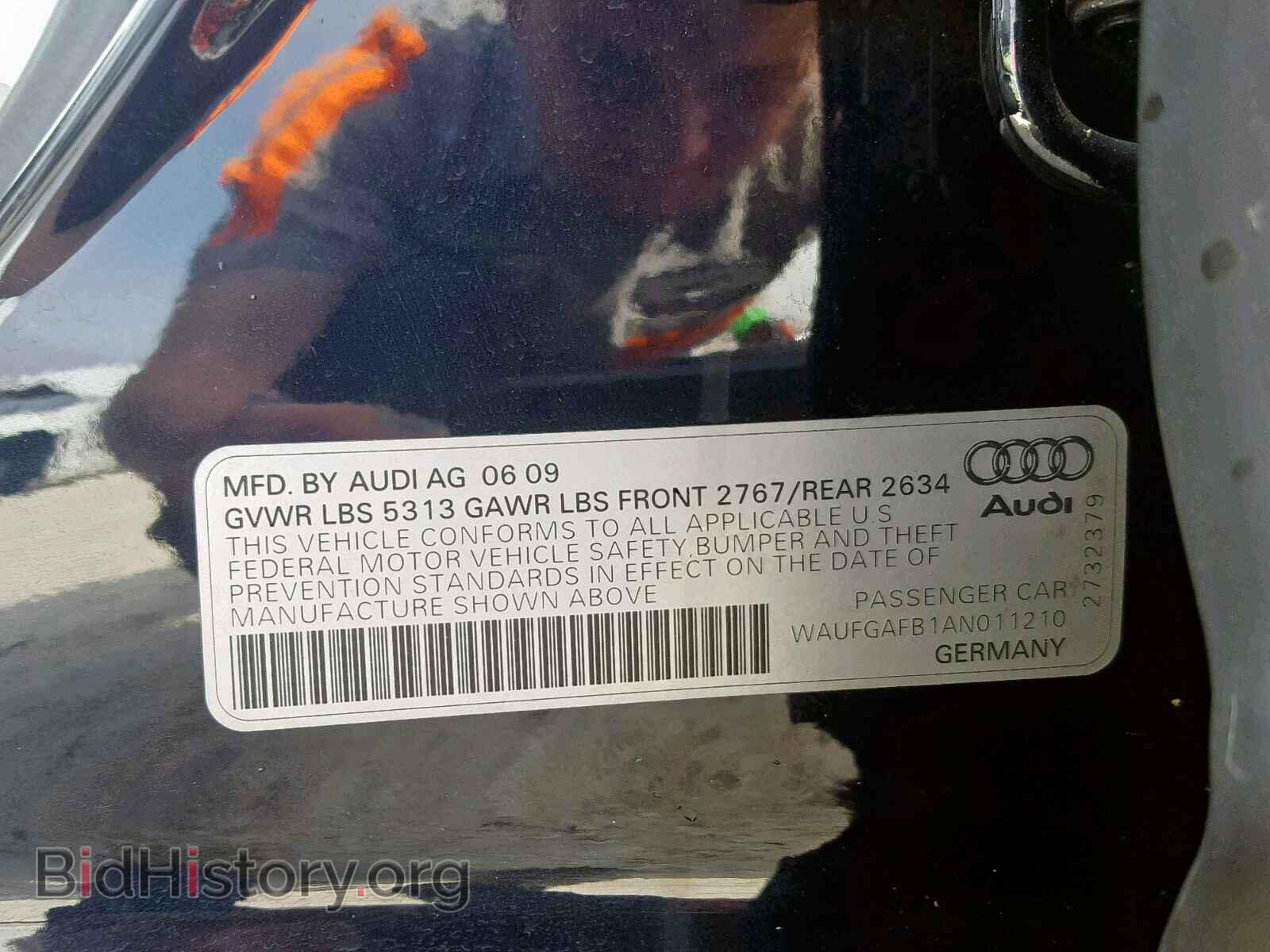 2010 AUDI A6 - VIN: WAUFGAFB1AN011210 - Фото 10