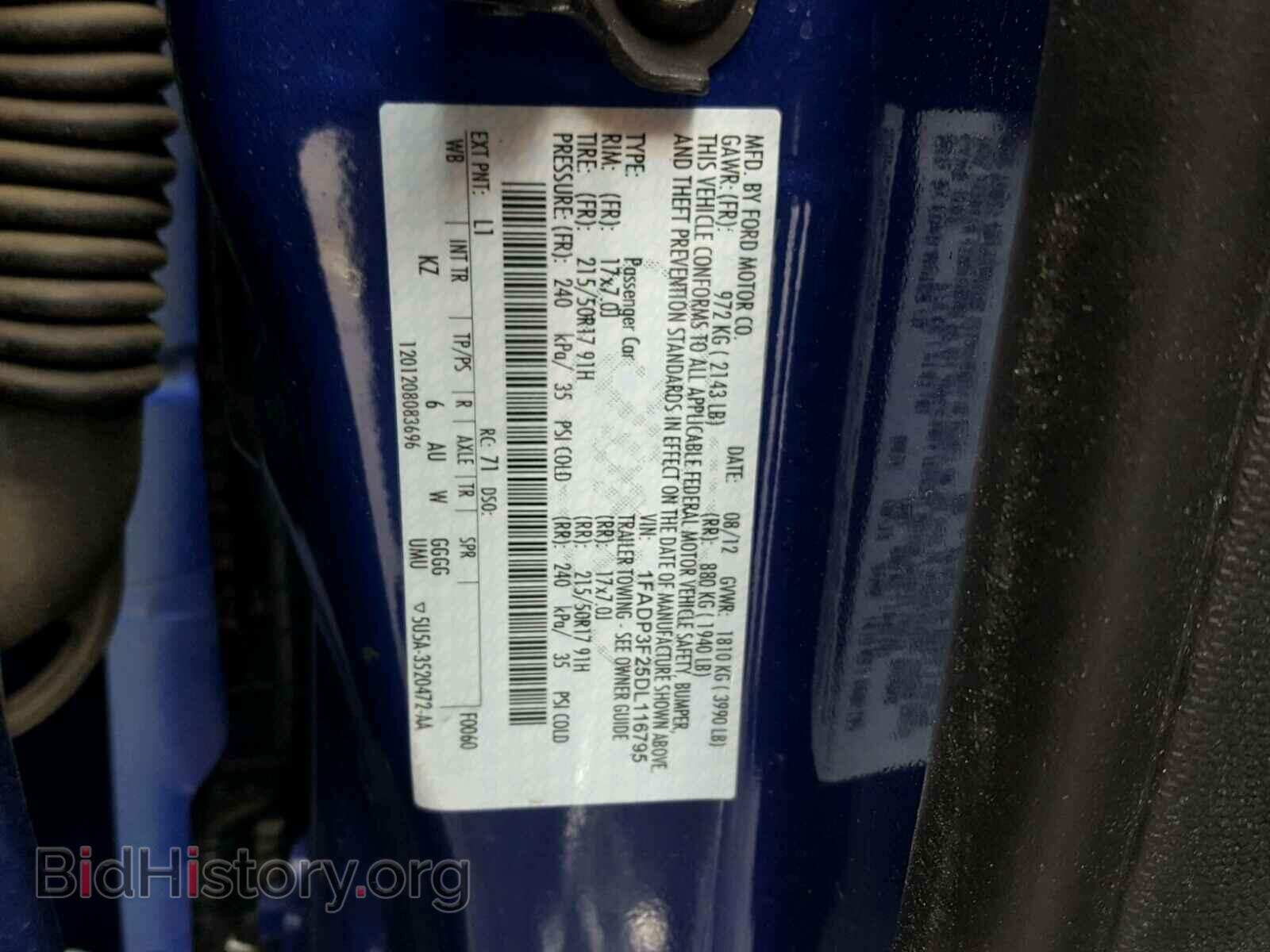 2013 FORD FOCUS - VIN: 1FADP3F25DL116795 - Фото 10