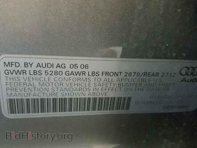 2006 AUDI A6 - VIN: WAUDH74F36N185512 - Фото 10