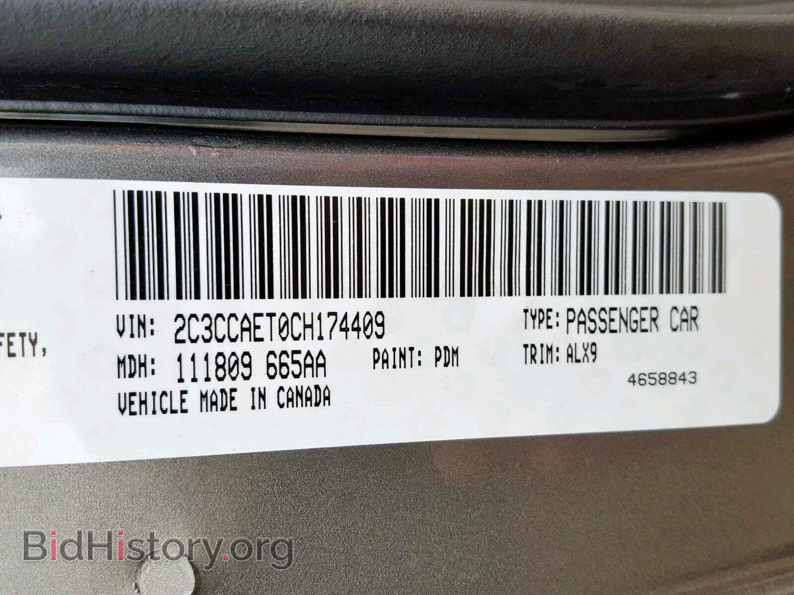 2012 CHRYSLER 300 - VIN: 2C3CCAET0CH174409 - Фото 10