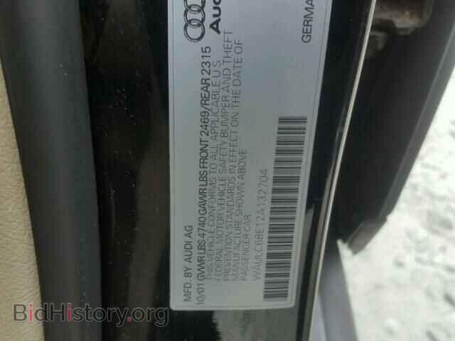 2002 AUDI A4 - VIN: WAULC68E12A132704 - Фото 10
