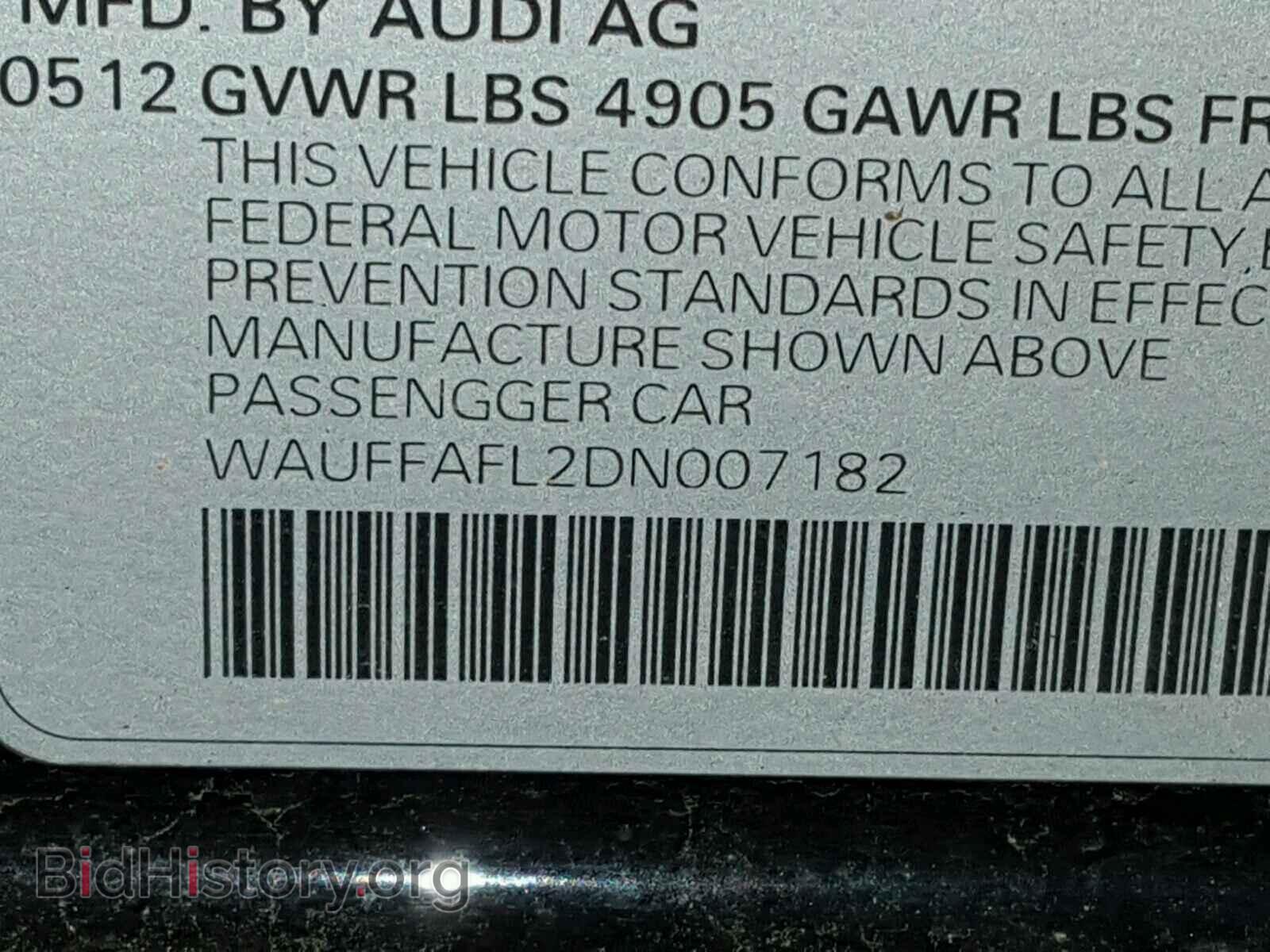 2013 AUDI A4 - VIN: WAUFFAFL2DN007182 - Фото 10