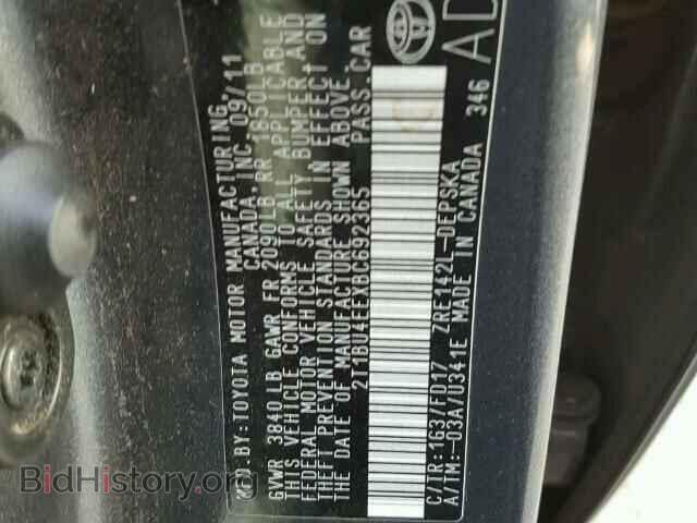 2011 TOYOTA COROLLA - VIN: 2T1BU4EEXBC692365 - Фото 9