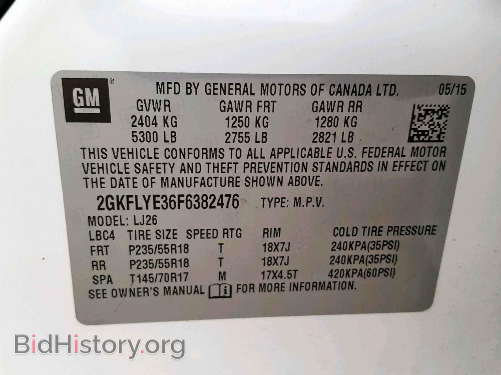 2015 GMC TERRAIN SL - VIN: 2GKFLYE36F6382476 - Фото 10