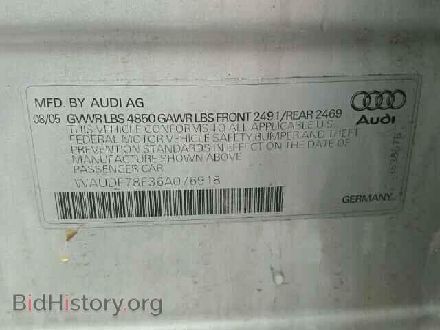 2006 AUDI A4 - VIN: WAUDF78E36A076918 - Photo 10