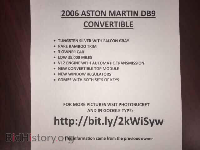 2006 ASTON MARTIN ALL MODELS - VIN: SCFAD02A56GB04146 - Фото 10