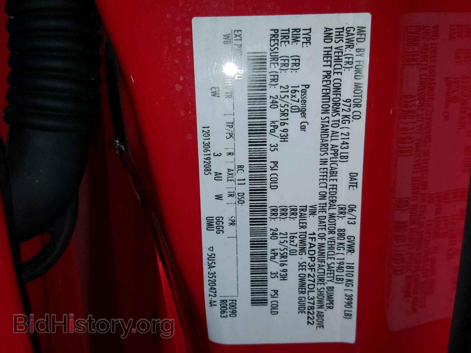 2013 FORD FOCUS - VIN: 1FADP3F27DL378222 - Photo 10