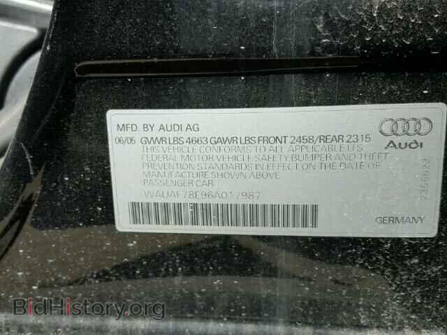 2006 AUDI A4 - VIN: WAUAF78E96A017987 - Photo 10