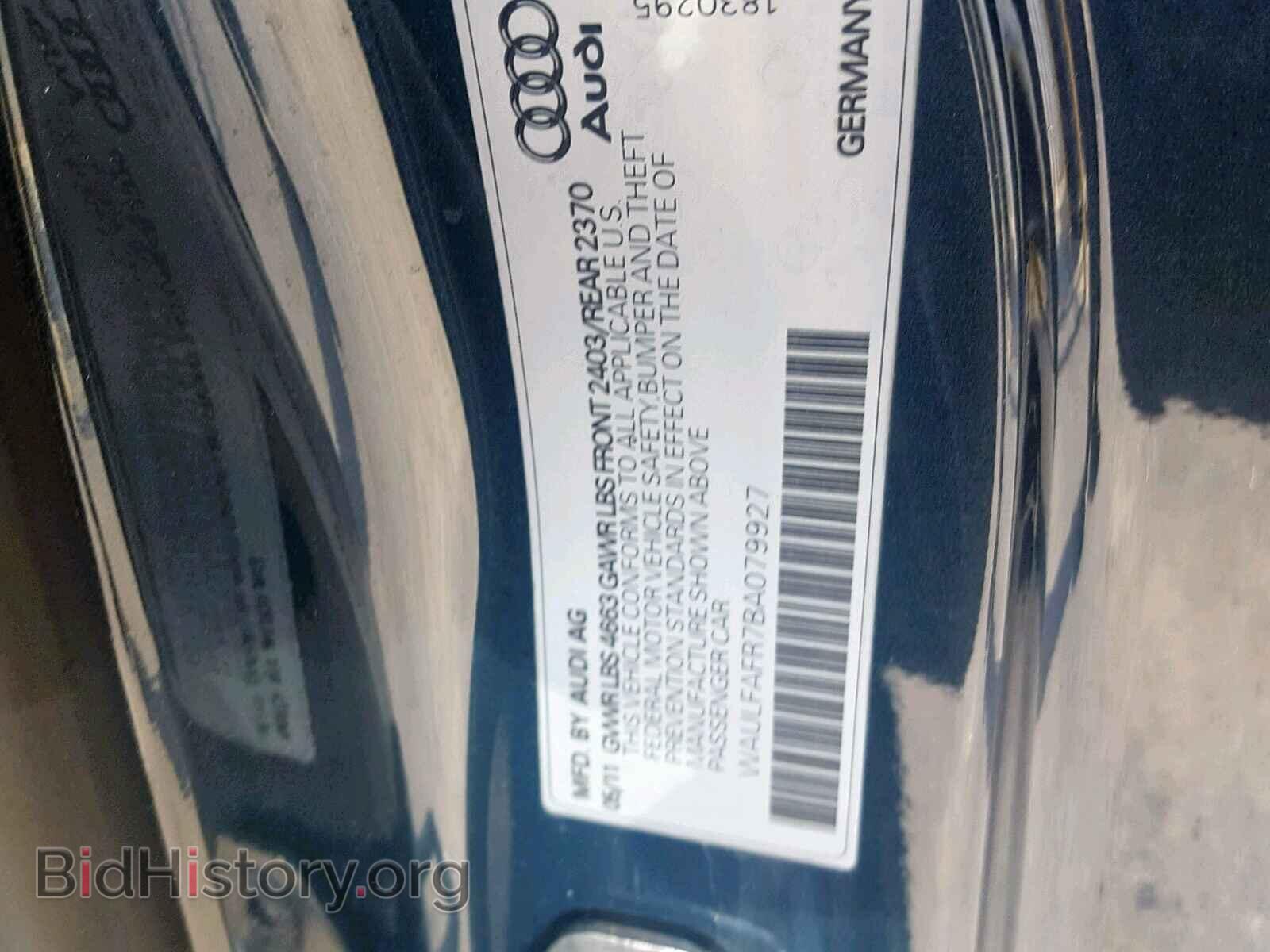 2011 AUDI A5 PREMIUM - VIN: WAULFAFR7BA079927 - Фото 10