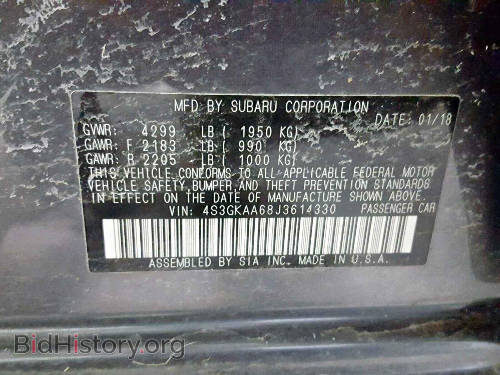 2018 SUBARU IMPREZA - VIN: 4S3GKAA68J3614330 - Фото 10