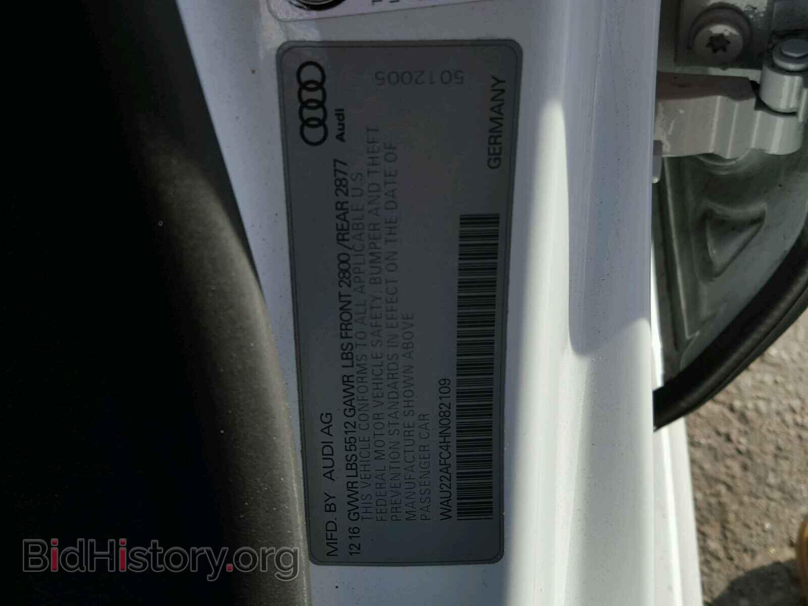 2017 AUDI A7 - VIN: WAU22AFC4HN082109 - Фото 10