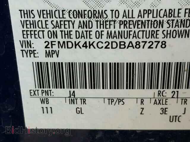 2013 FORD EDGE - VIN: 2FMDK4KC2DBA87278 - Фото 10