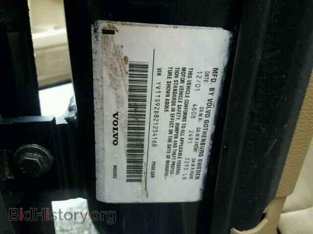 2002 VOLVO S80 - VIN: YV1TS92D821254168 - Фото 10