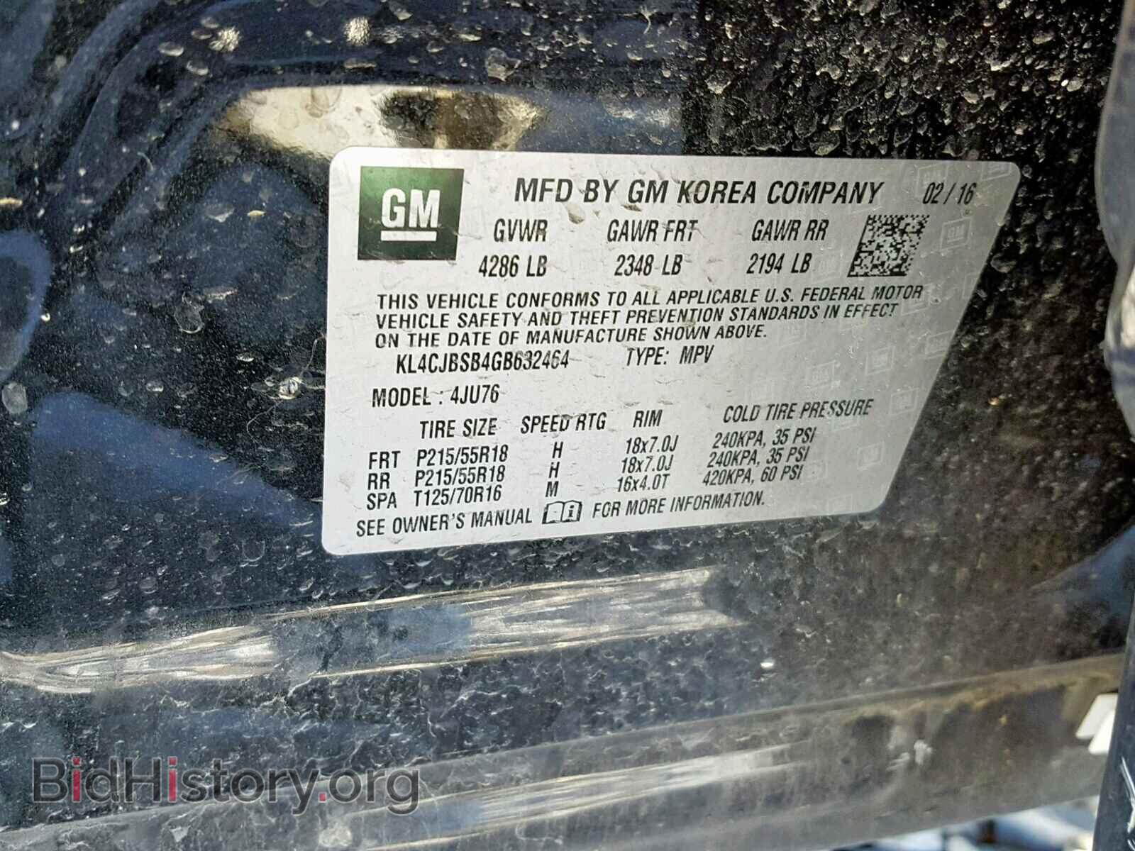 2016 BUICK ENCORE CON - VIN: KL4CJBSB4GB632464 - Photo 10