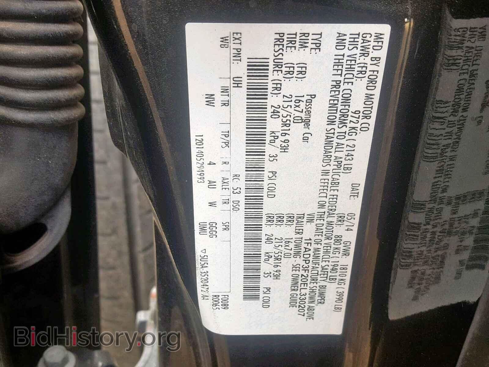 2014 FORD FOCUS SE - VIN: 1FADP3F20EL330207 - Фото 10