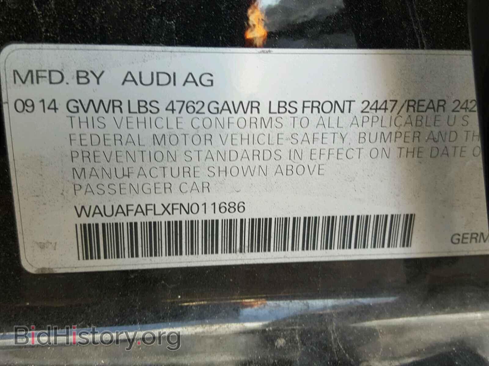 2015 AUDI A4 - VIN: WAUAFAFLXFN011686 - Фото 10