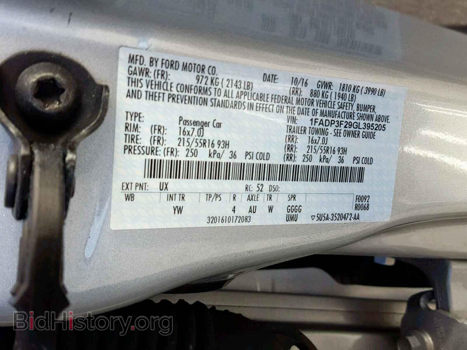 2016 FORD FOCUS SE - VIN: 1FADP3F29GL395205 - Фото 10