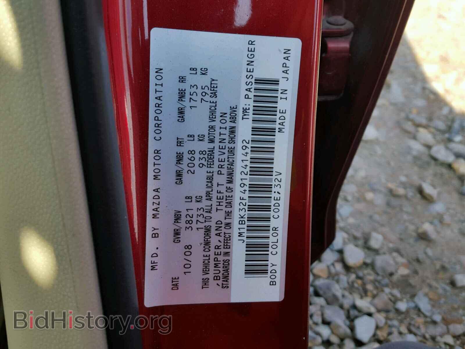 2009 MAZDA 3 - VIN: JM1BK32F491241492 - Фото 10