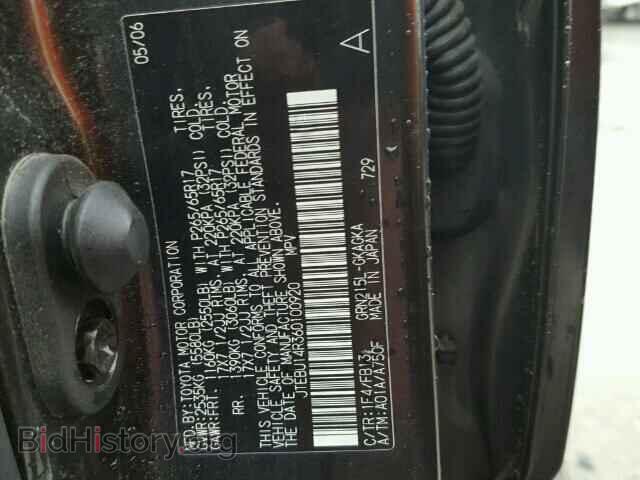 2006 TOYOTA 4RUNNER - VIN: JTEBU14R360100920 - Фото 10