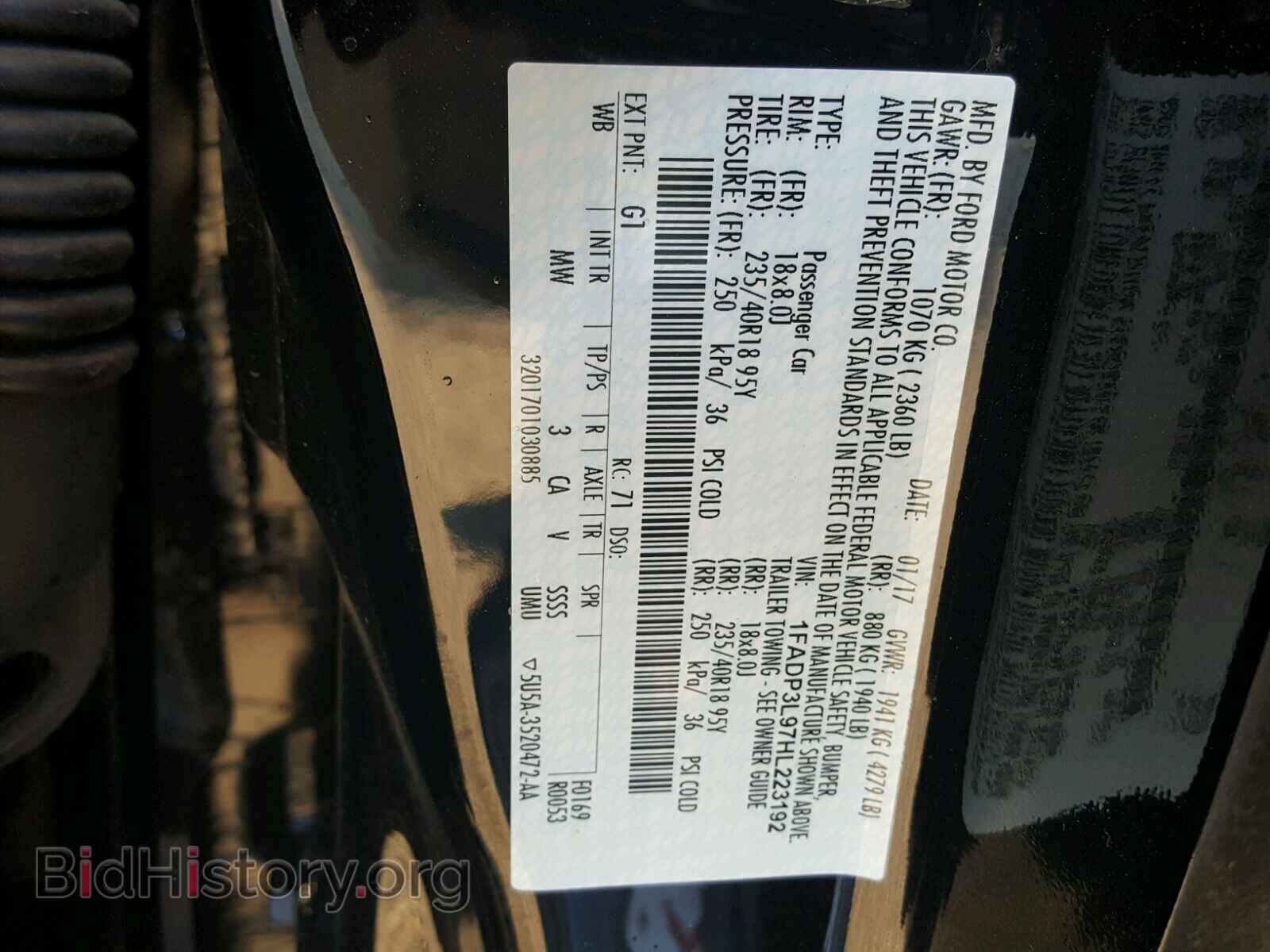 2017 FORD FOCUS - VIN: 1FADP3L97HL223192 - Фото 10