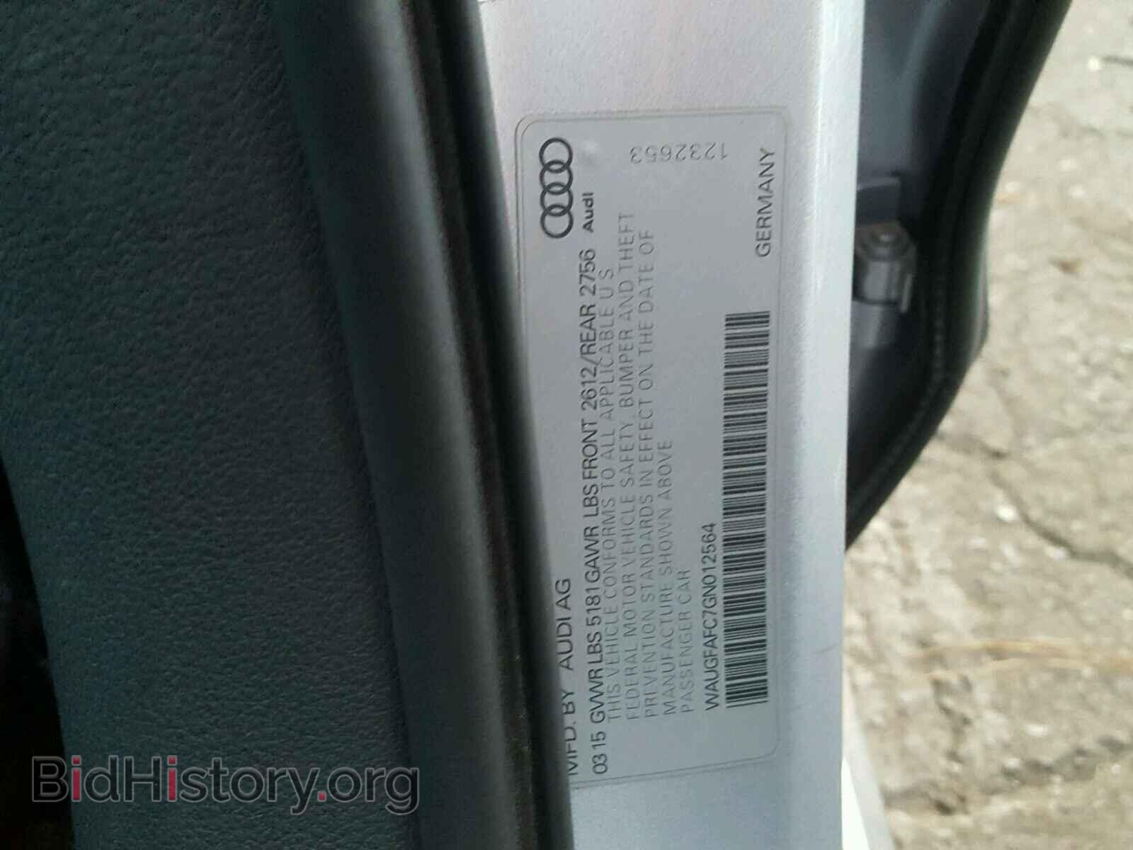 2016 AUDI A6 - VIN: WAUGFAFC7GN012564 - Фото 10