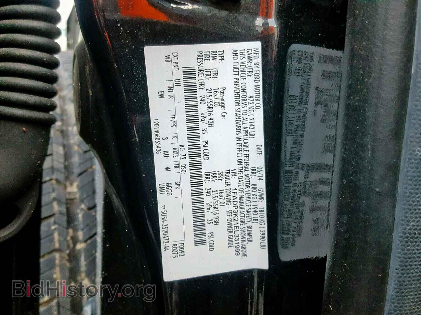 2014 FORD FOCUS SE - VIN: 1FADP3K21EL331999 - Фото 10