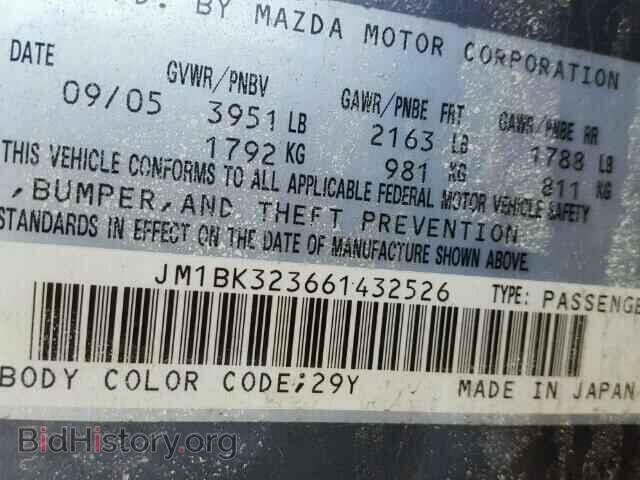 2006 MAZDA 3 S - VIN: JM1BK323661432526 - Фото 10