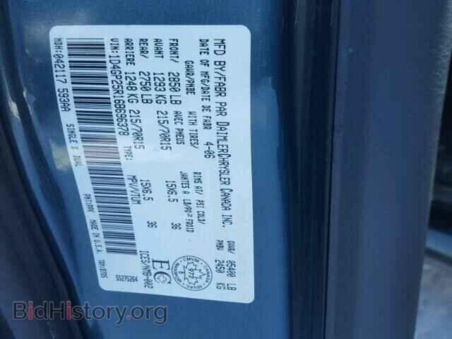 2006 DODGE CARAVAN - VIN: 1D4GP25R16B696378 - Фото 10