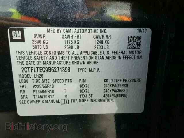 2011 GMC TERRAIN - VIN: 2CTFLTEC9B6271398 - Photo 10
