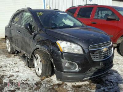 2015 Chevrolet TRAX Trax LTZ, черный — VIN KL7CJNSB7FB077061, Copart