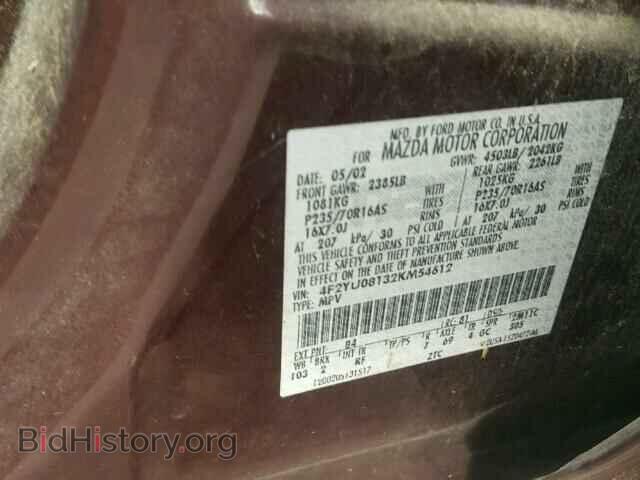 2002 MAZDA TRIBUTE - VIN: 4F2YU08132KM54612 - Photo 10